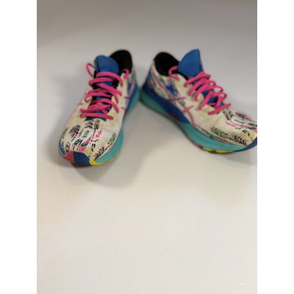 Asics Gel Nimbus 24 Womens Sz 8.5 M Tropical White Pink Running Sneakers Shoes - Picture 11 of 15